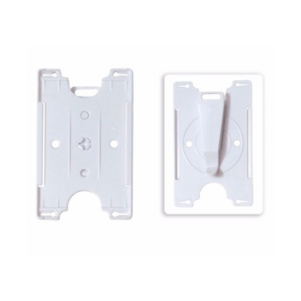 Portagafete rigido blanco convertible